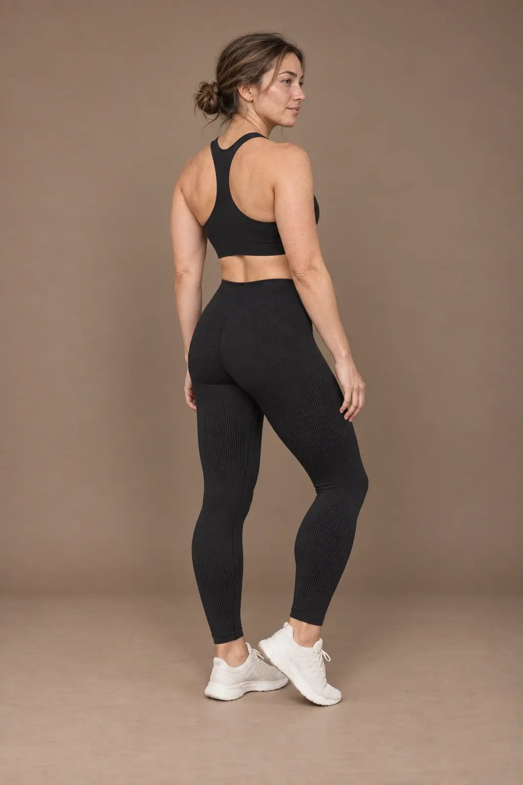 Full outfit view of Motion Set in Soft Black